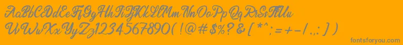 Endolitta Demo Font – Gray Fonts on Orange Background