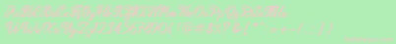 Endolitta Demo Font – Pink Fonts on Green Background