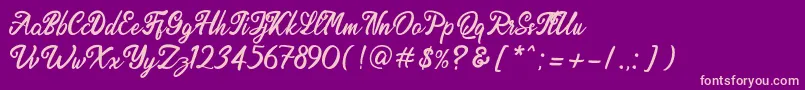 Endolitta Demo Font – Pink Fonts on Purple Background