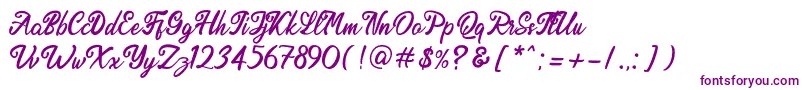 Endolitta Demo Font – Purple Fonts on White Background