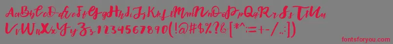 endorse Font – Red Fonts on Gray Background