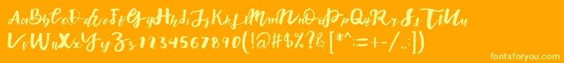 Подробнее о шрифте endorse Шрифт endorse – жёлтые шрифты на оранжевом фоне