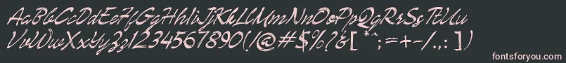 Enemell-Schriftart – Rosa Schriften auf schwarzem Hintergrund