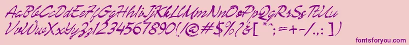 Enemell Font – Purple Fonts on Pink Background