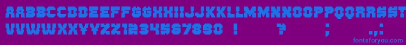 Enemy Font – Blue Fonts on Purple Background