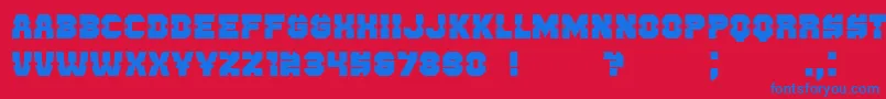 Enemy Font – Blue Fonts on Red Background