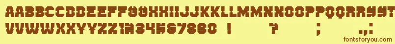 Enemy Font – Brown Fonts on Yellow Background