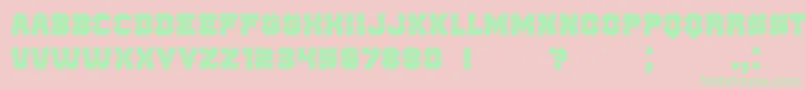 Enemy Font – Green Fonts on Pink Background