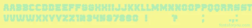 Enemy Font – Green Fonts on Yellow Background