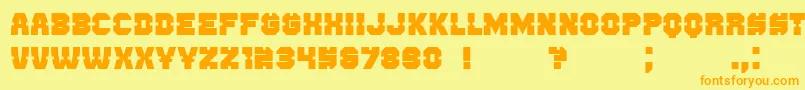 Enemy Font – Orange Fonts on Yellow Background