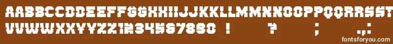 Enemy Font – White Fonts on Brown Background