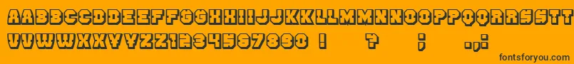 Шрифт Enemy3D – чёрные шрифты на оранжевом фоне