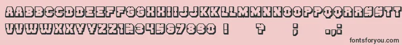 フォントEnemy3D – ピンクの背景に黒い文字