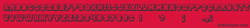 Enemy3D Font – Black Fonts on Red Background