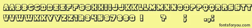 Шрифт Enemy3D – чёрные шрифты на жёлтом фоне