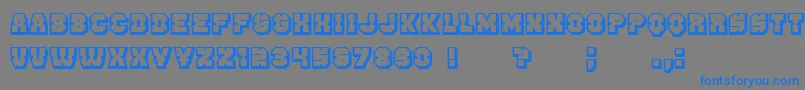 Enemy3D-Schriftart – Blaue Schriften auf grauem Hintergrund