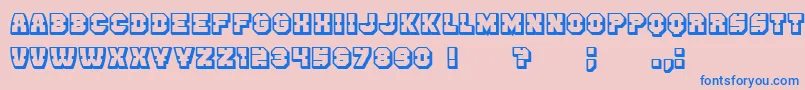フォントEnemy3D – ピンクの背景に青い文字