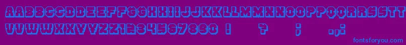 フォントEnemy3D – 紫色の背景に青い文字
