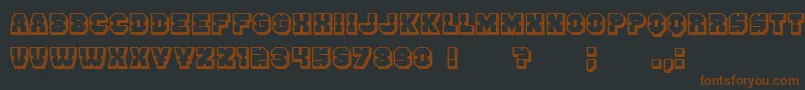 Enemy3D-Schriftart – Braune Schriften auf schwarzem Hintergrund