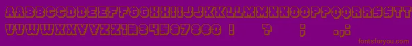 フォントEnemy3D – 紫色の背景に茶色のフォント