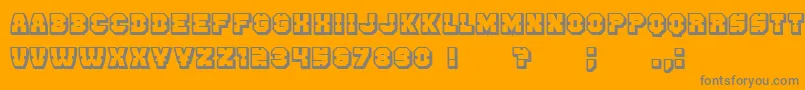 Enemy3D Font – Gray Fonts on Orange Background