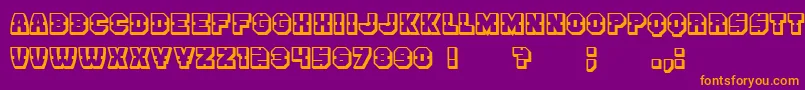 Enemy3D Font – Orange Fonts on Purple Background