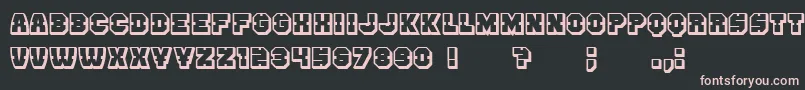 Шрифт Enemy3D – розовые шрифты на чёрном фоне