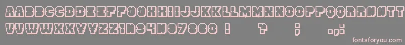 フォントEnemy3D – 灰色の背景にピンクのフォント