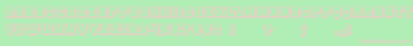 Enemy3D-fontti – vaaleanpunaiset fontit vihreällä taustalla