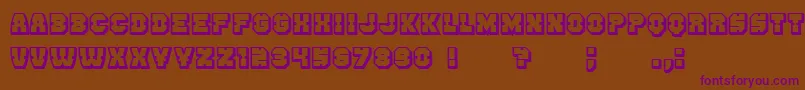Enemy3D Font – Purple Fonts on Brown Background