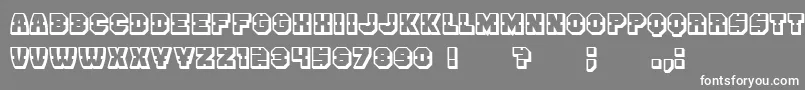 フォントEnemy3D – 灰色の背景に白い文字