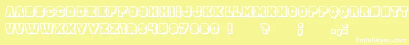 Enemy3D-fontti – valkoiset fontit keltaisella taustalla