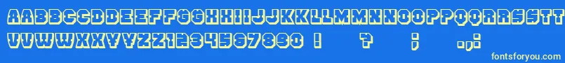 Шрифт Enemy3D – жёлтые шрифты на синем фоне
