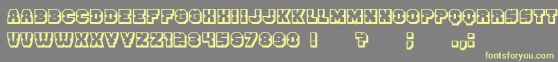 Enemy3D Font – Yellow Fonts on Gray Background