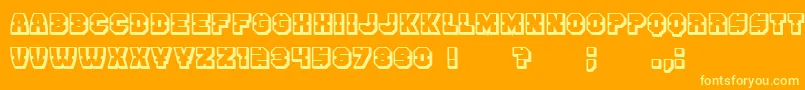 Шрифт Enemy3D – жёлтые шрифты на оранжевом фоне