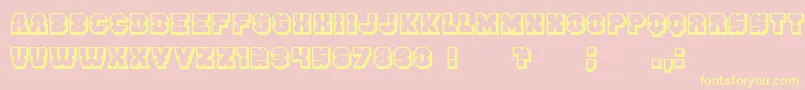 Шрифт Enemy3D – жёлтые шрифты на розовом фоне
