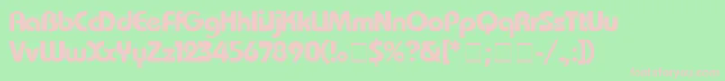 BauhausBold Font – Pink Fonts on Green Background