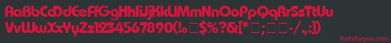 BauhausBold Font – Red Fonts on Black Background