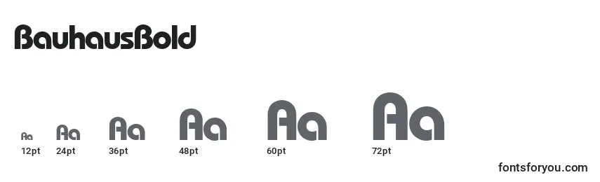 BauhausBold Font Sizes