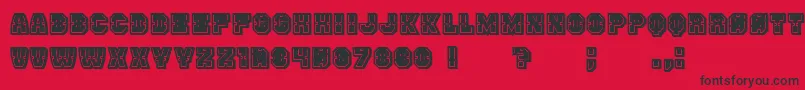 Enemy3DFilled Font – Black Fonts on Red Background