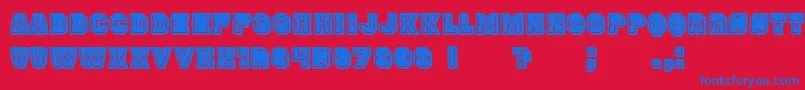 Enemy3DFilled Font – Blue Fonts on Red Background