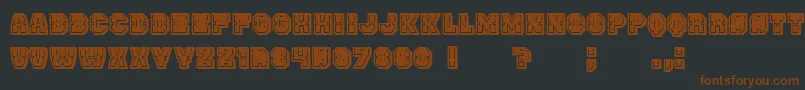 Enemy3DFilled-fontti – ruskeat fontit mustalla taustalla