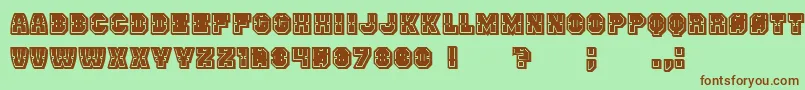 Enemy3DFilled Font – Brown Fonts on Green Background