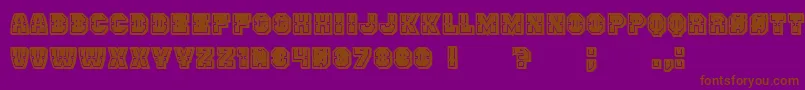 Enemy3DFilled Font – Brown Fonts on Purple Background