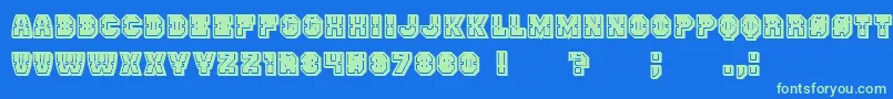 Enemy3DFilled Font – Green Fonts on Blue Background