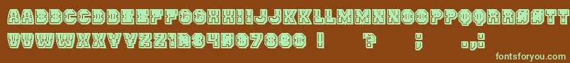 Enemy3DFilled Font – Green Fonts on Brown Background