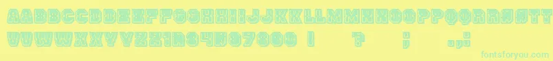 Enemy3DFilled Font – Green Fonts on Yellow Background