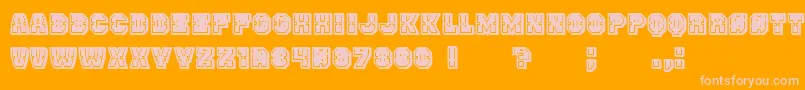 Enemy3DFilled Font – Pink Fonts on Orange Background