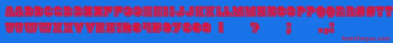 Enemy3DFilled Font – Red Fonts on Blue Background