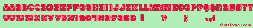 Enemy3DFilled Font – Red Fonts on Green Background